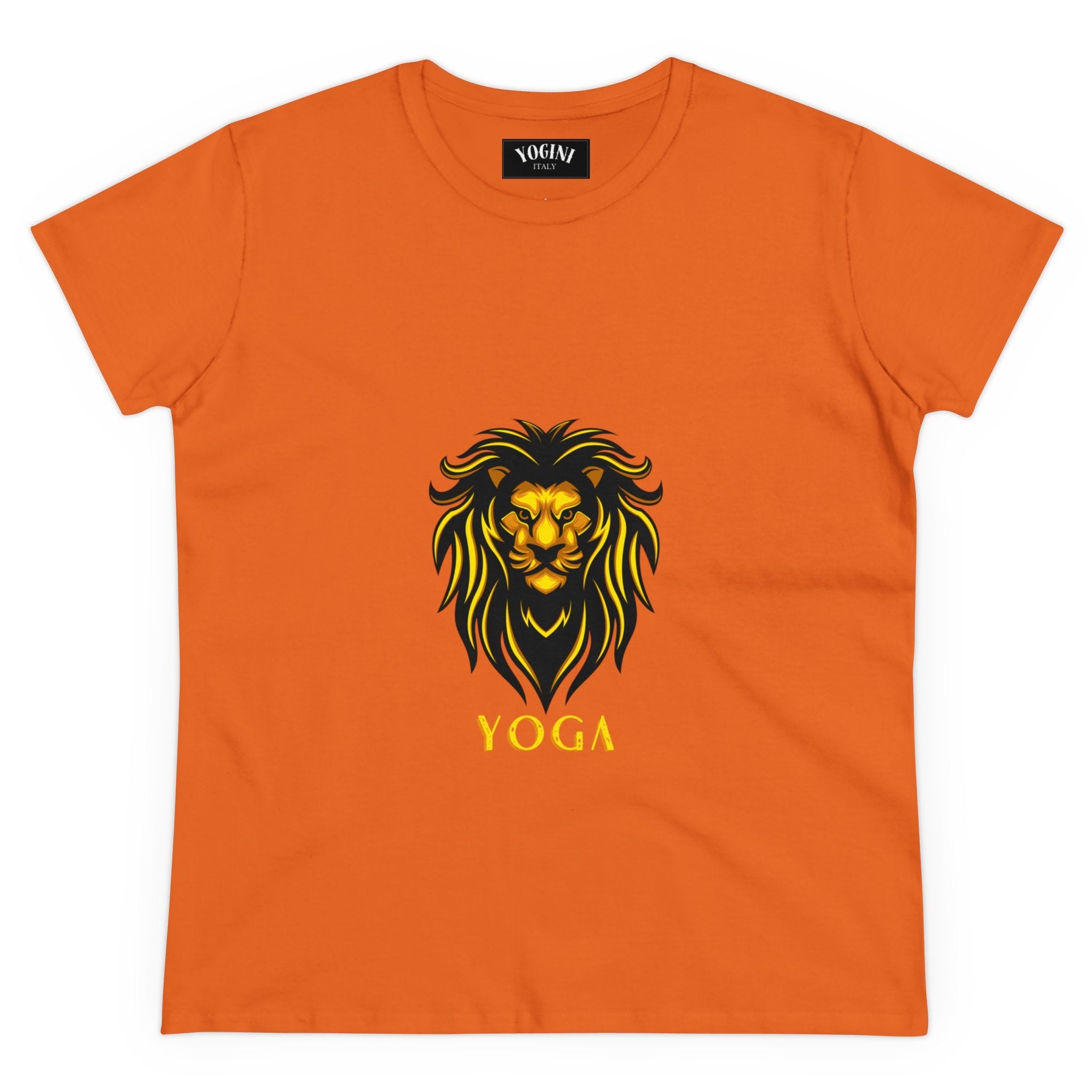 Lion Yoga - Women's Midweight Cotton Tee by Yogini Italy