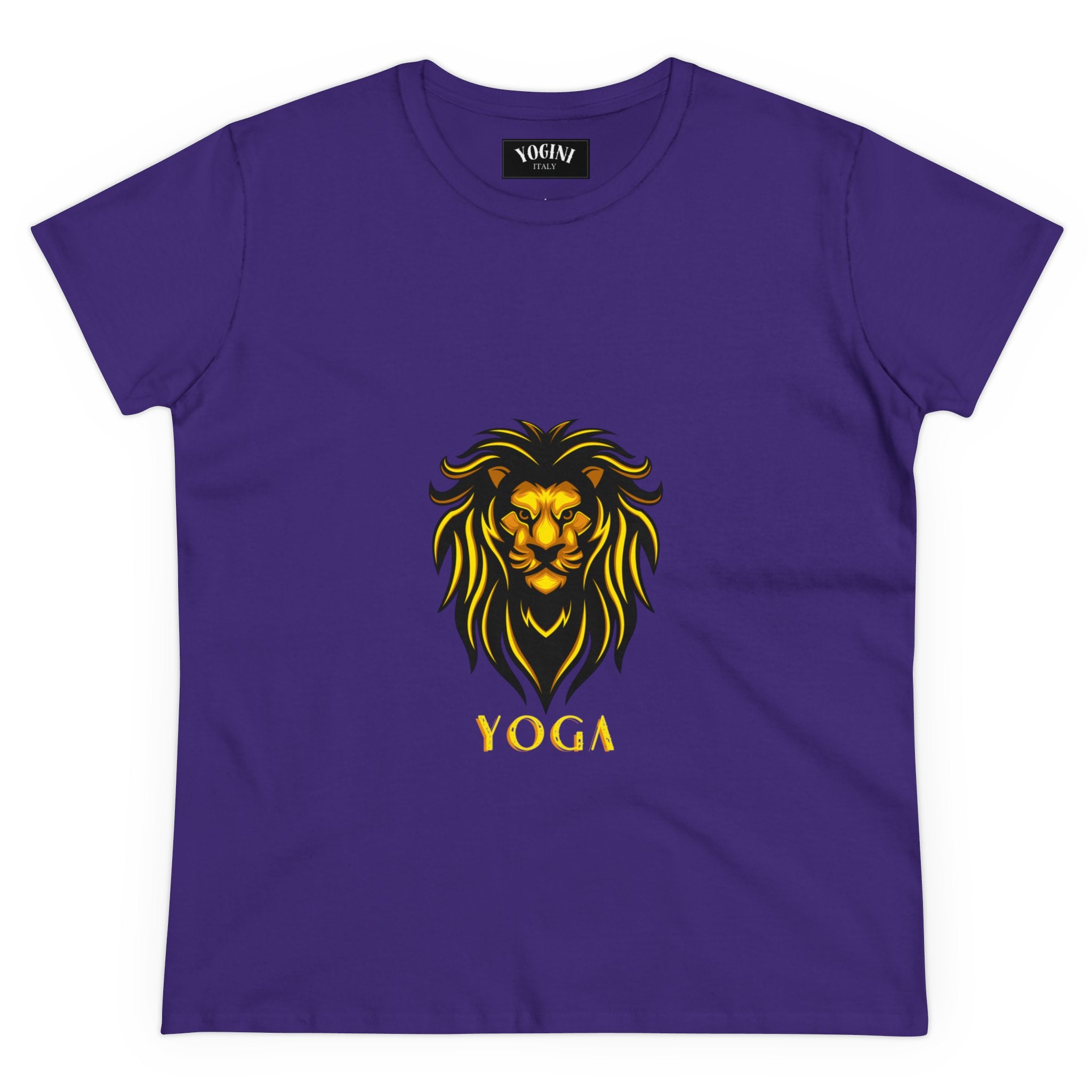 Lion Yoga - Women's Midweight Cotton Tee by Yogini Italy