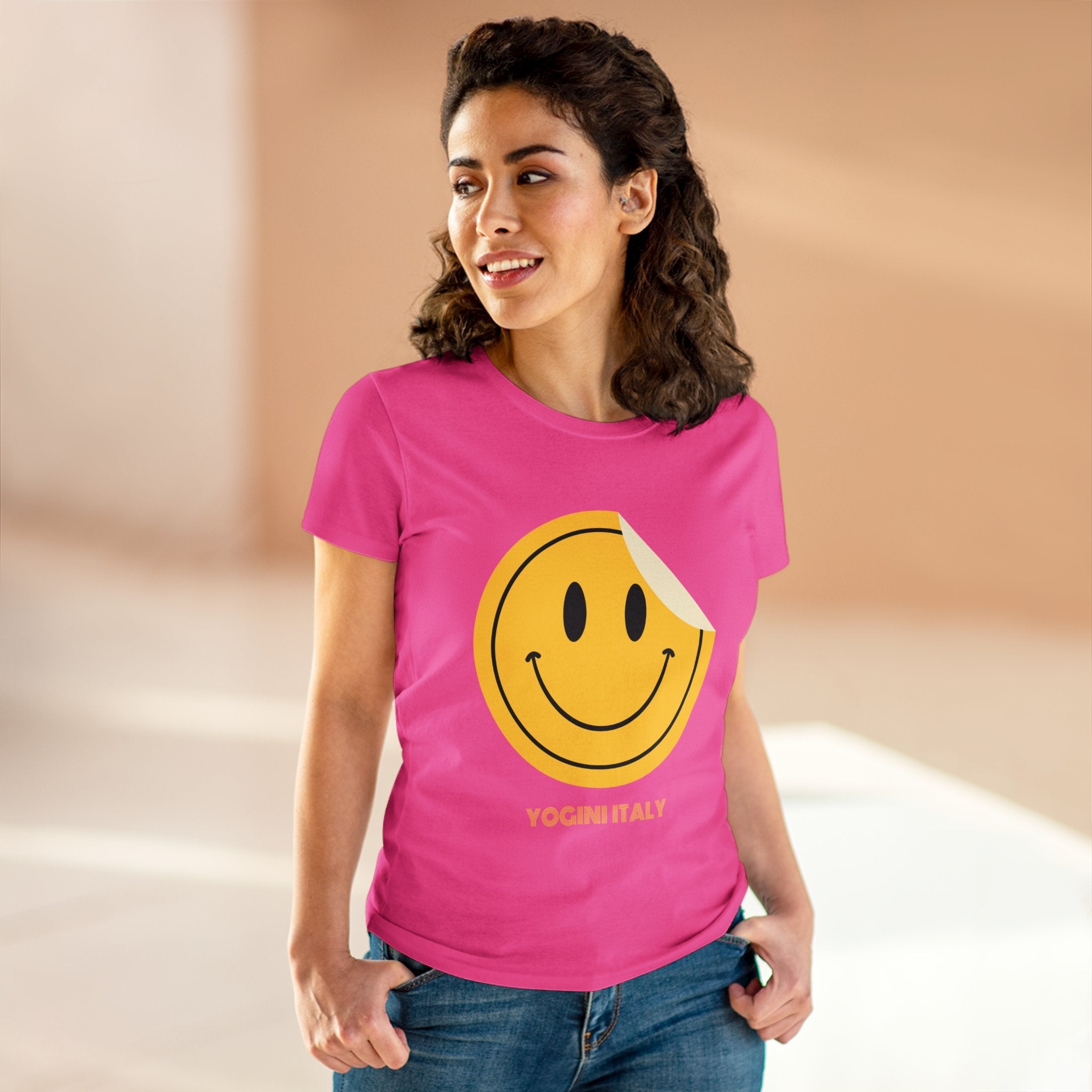 Smile - Women's Midweight Cotton Tee by Yogini Italy