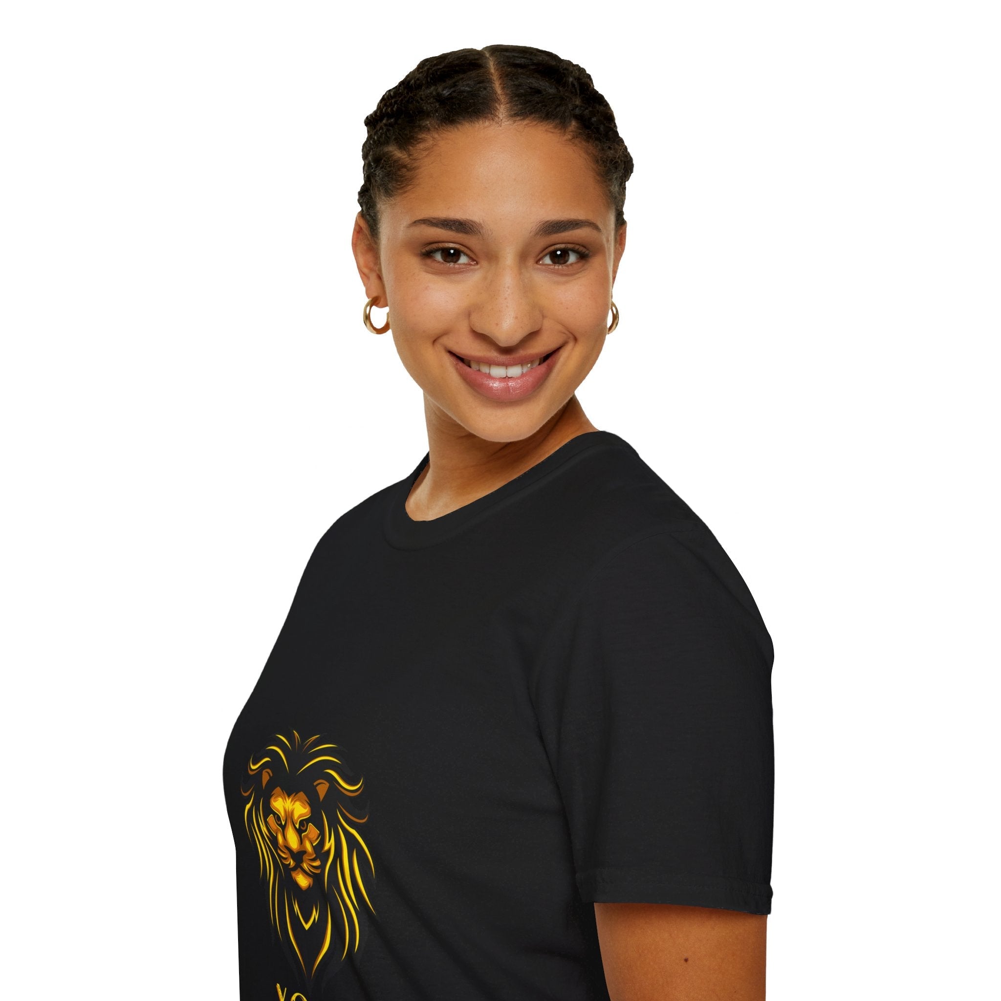 Lion Yoga - Unisex Softstyle T-Shirt by Yogini Italy