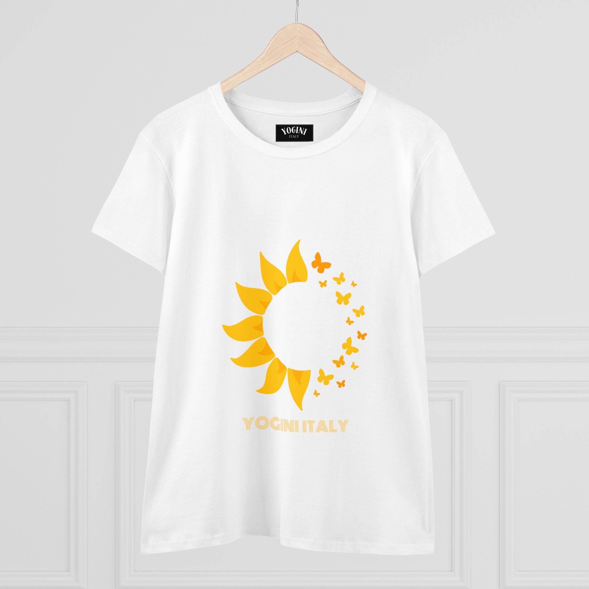 Sunflower - Women's Midweight Cotton Tee by Yogini Italy