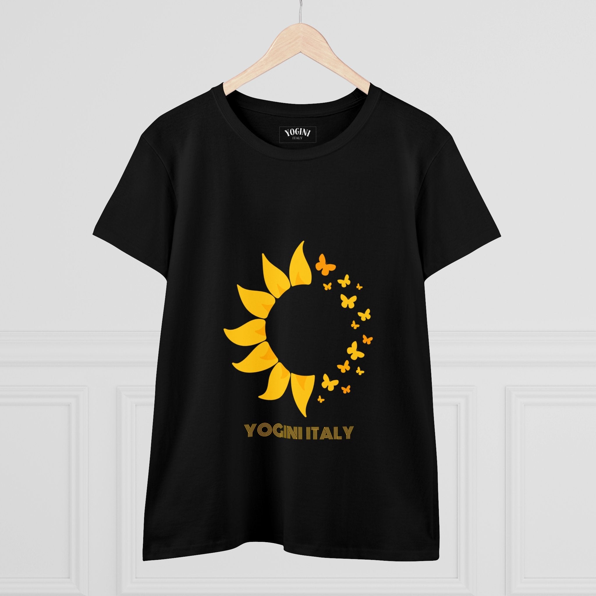 Sunflower - Women's Midweight Cotton Tee by Yogini Italy