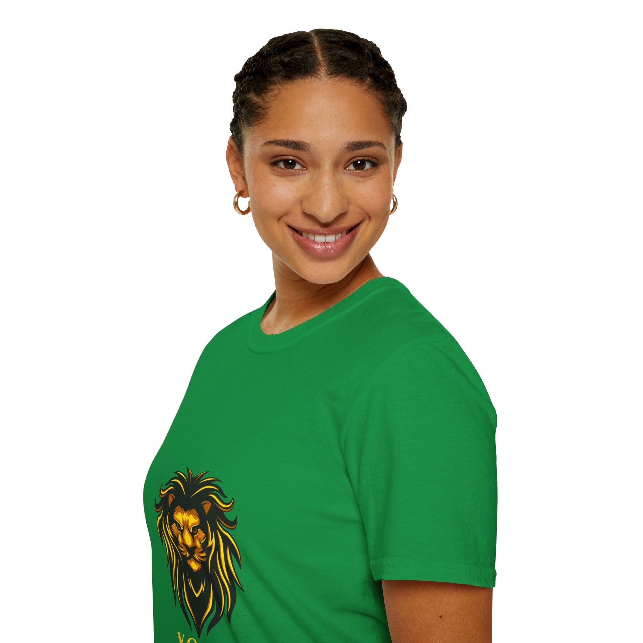 Lion Yoga - Unisex Softstyle T-Shirt by Yogini Italy