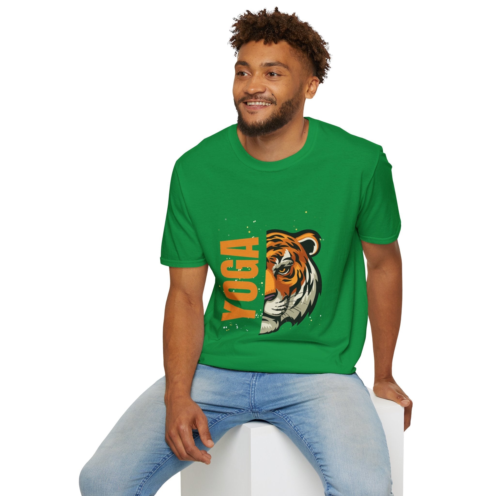 Tiger Yoga - Unisex Softstyle T-Shirt by Yogini Italy