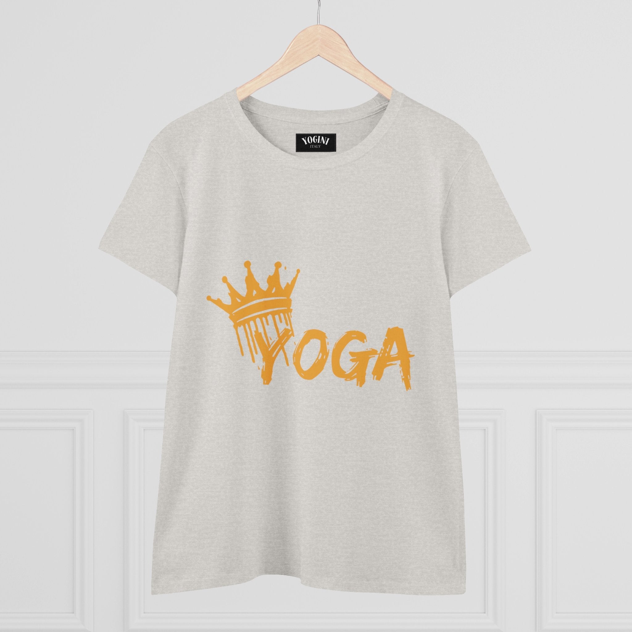 Crown Yoga -  Women's Midweight Cotton Tee by Yogini Italy