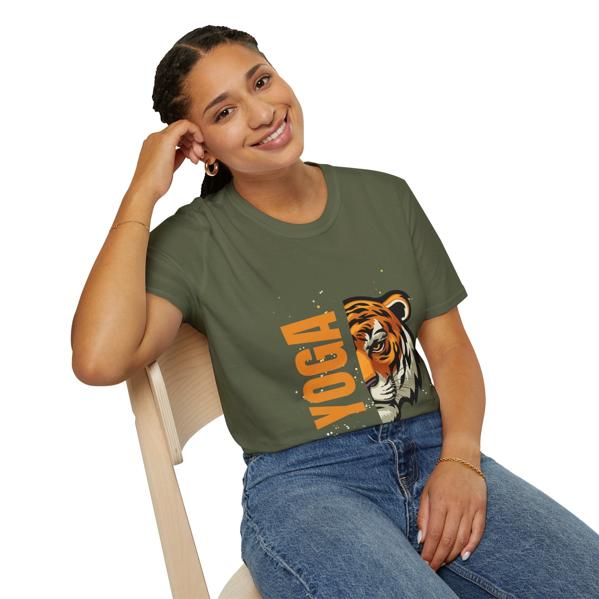 Active Tiger Yoga - Unisex Softstyle T-Shirt by Yogini Italy