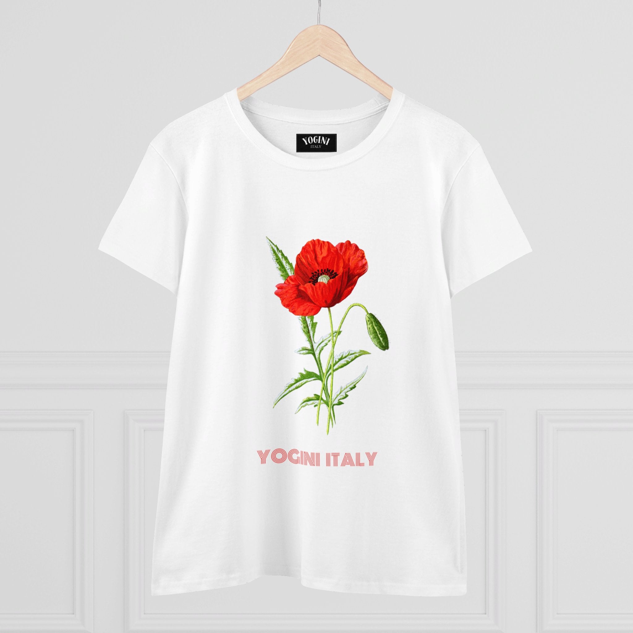 Poppy - Women's Midweight Cotton Tee by Yogini Italy