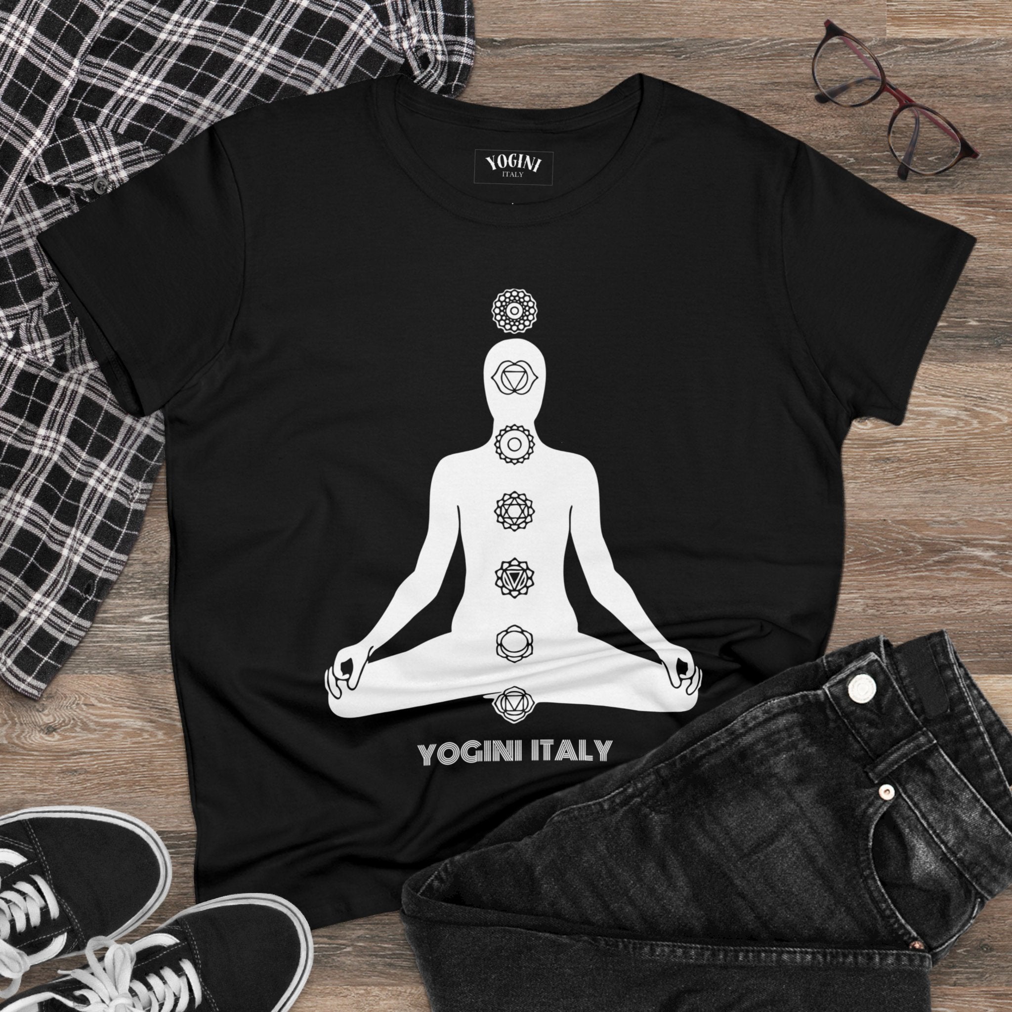 Chakra - Women's Midweight Cotton Tee by Yogini Italy