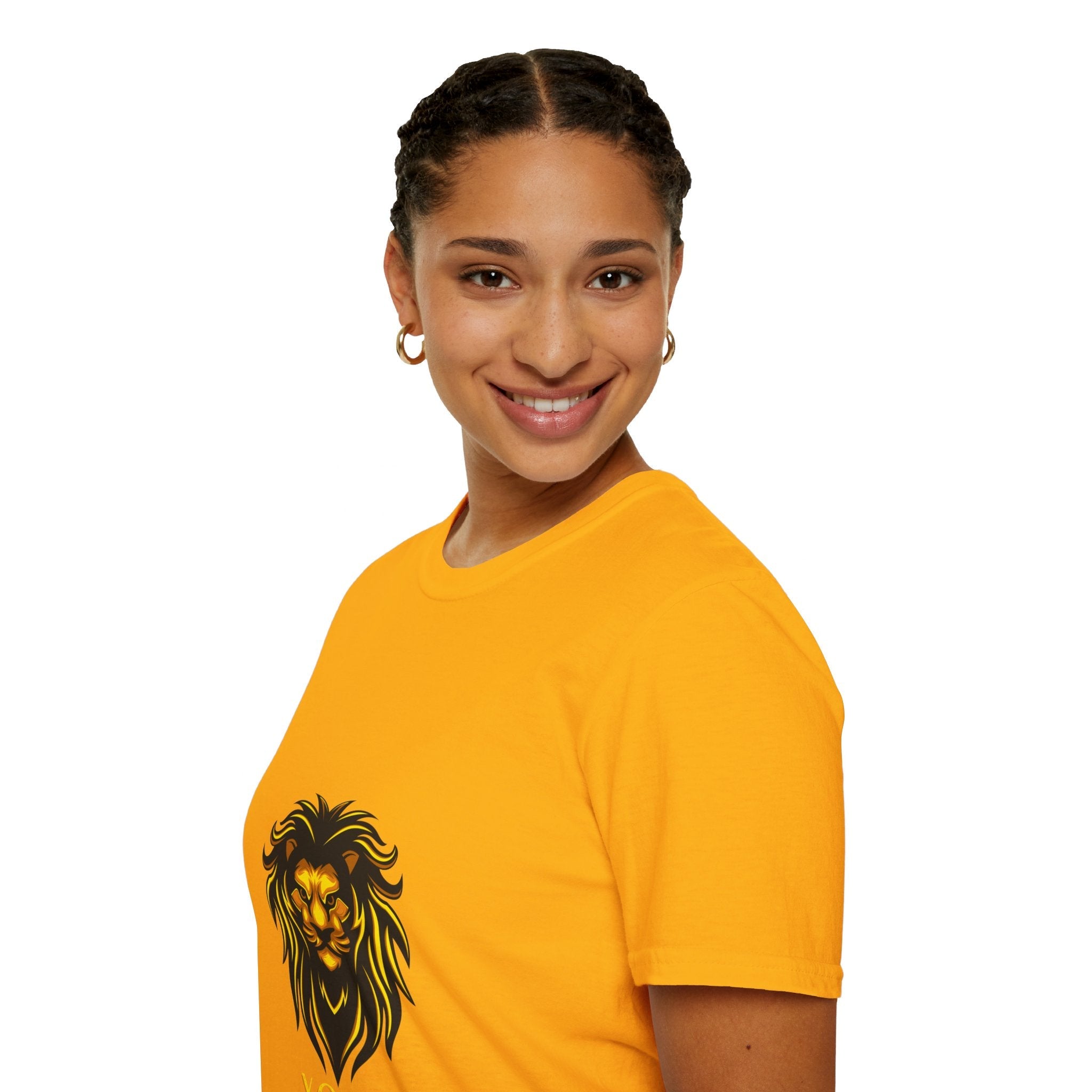 Lion Yoga - Unisex Softstyle T-Shirt by Yogini Italy