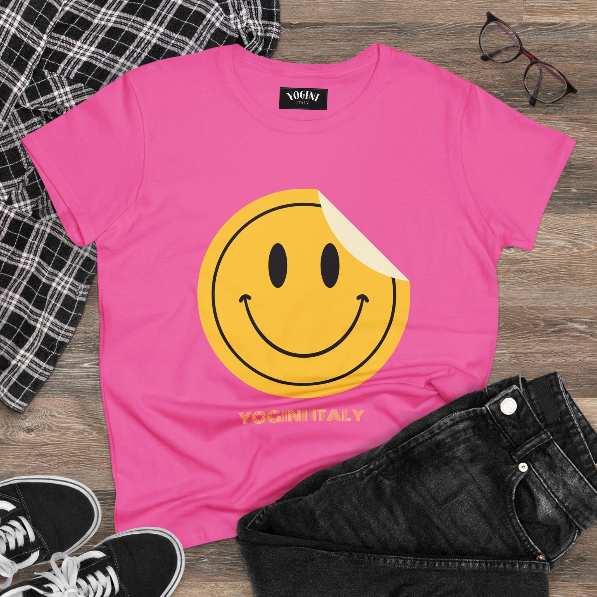 Smile - Women's Midweight Cotton Tee by Yogini Italy